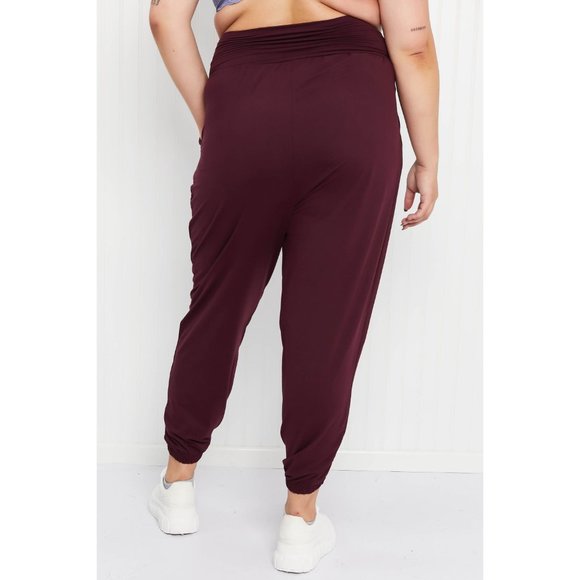 Rae Mode Full Size Deep Breaths Pleated Harem Joggers - Picture 7 of 8